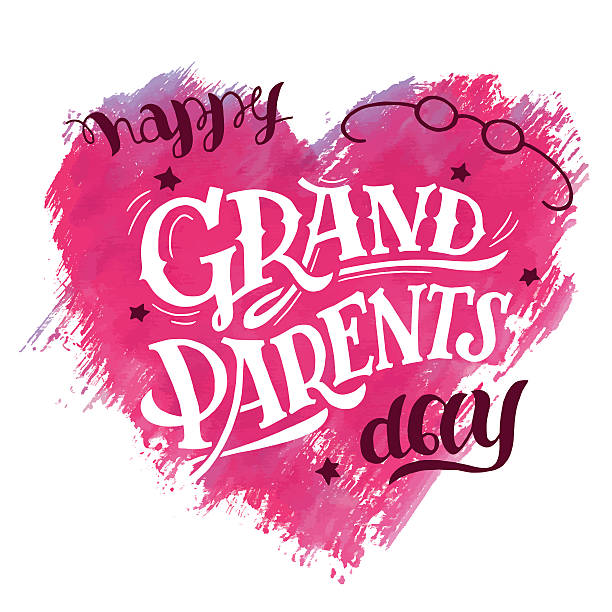 ilustrações de stock, clip art, desenhos animados e ícones de happy grandparents day card - grandparents