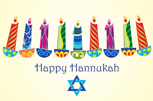 ilustraciones, imágenes clip art, dibujos animados e iconos de stock de feliz janucá - happy hanukkah