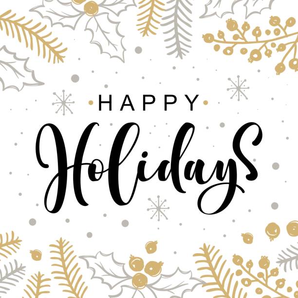 happy holidays illustrations royaltyfree vector graphics