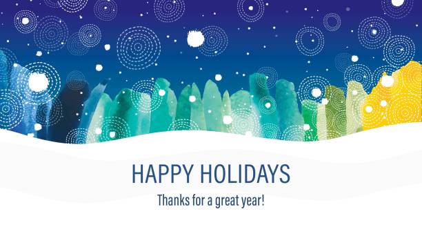 Happy Holidays Seasonal Abstract Greeting vector art illustration