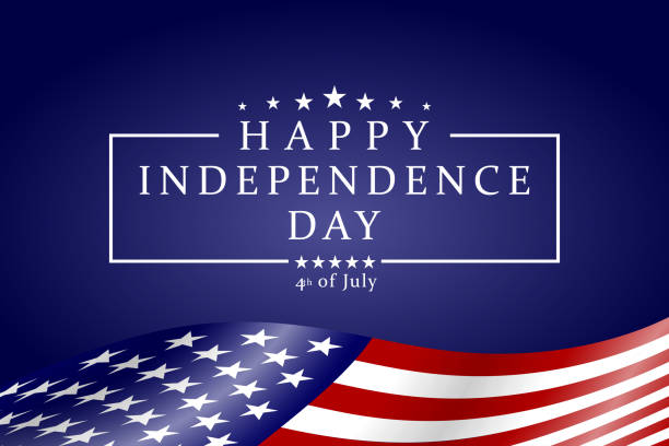 행복 독립 기념일-7 월의 4 배경. 7 월 넷째 디자인. 미국 독립 기념일 배너입니다. 벡터. - independence day stock illustrations