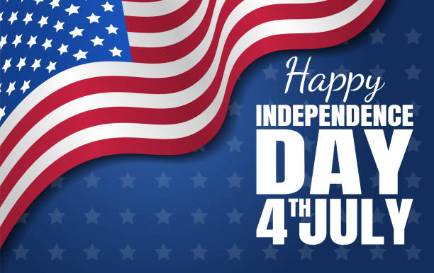 ilustraciones, imágenes clip art, dibujos animados e iconos de stock de feliz día de la independencia. 4 de julio. fiesta nacional. ilustración vectorial - happy 4th of july