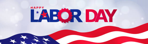 happy labor day powitanie banner. - labor day stock illustrations