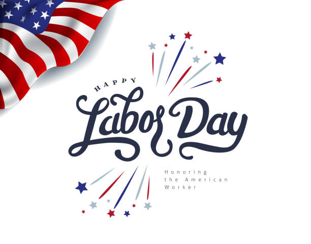 Happy labor day hand lettering  background banner template.Vector illustration . Happy labor day hand lettering  background banner template.Vector illustration . labor day stock illustrations