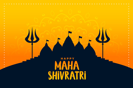 happy maha shivratri traditional indian festival background