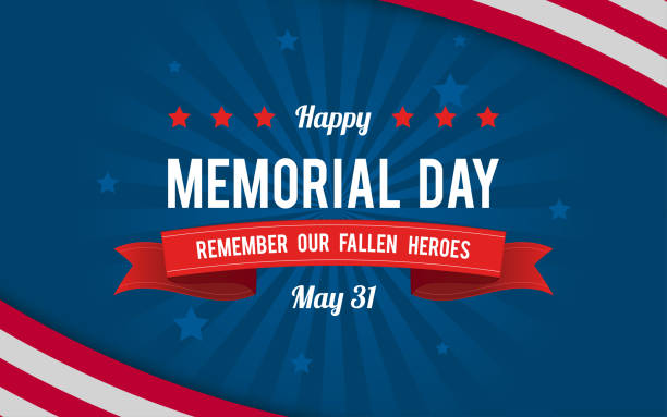Happy Memorial Day - Remember Our Fallen Heroes Greeting Card vector illustration Happy Memorial Day - Remember Our Fallen Heroes Greeting Card vector illustration memorial day stock illustrations