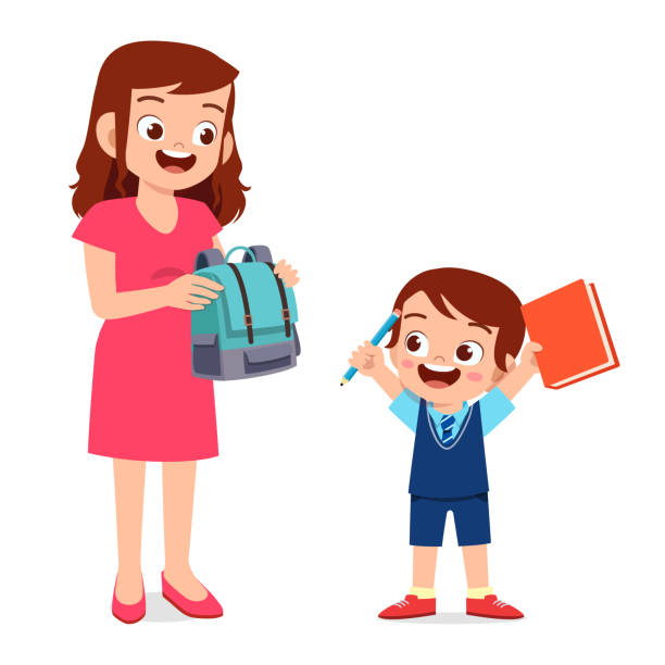 Mother Getting Ready For School Illustrations Royalty Free Vector Graphics Clip Art Istock