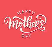 istock Happy Mothers day card with modern calligraphy, holiday poster. Typography design. Vector illustration 1126946633