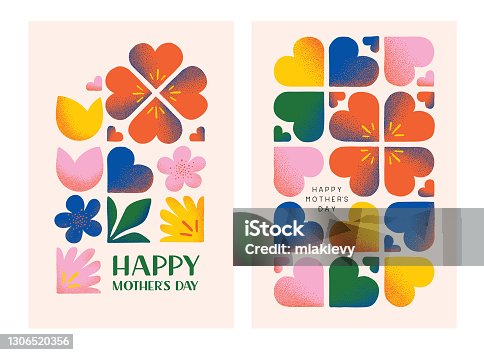 istock Happy mothers day greeting cards 1306520356