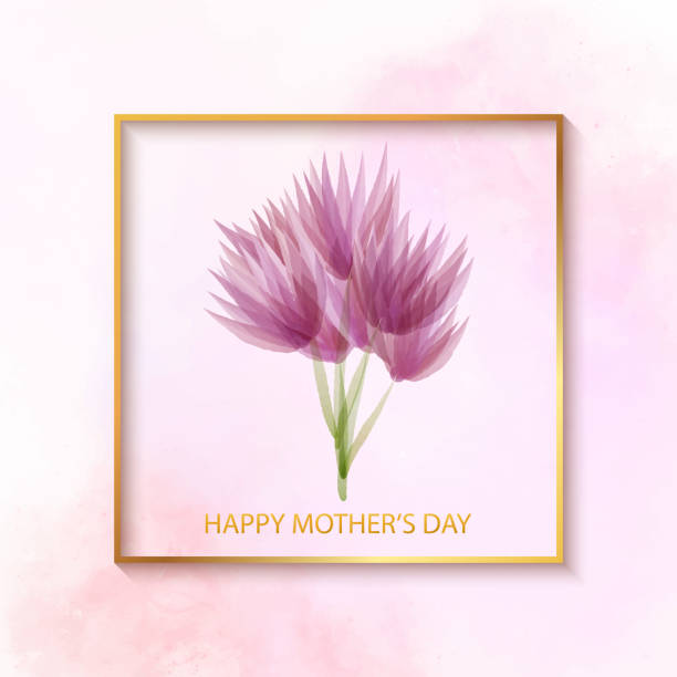 Happy Mother's Day, Watercolor Multicolored Fresh Bloosoms Design for Greeting Cards, Advertising, Banners, Leaflets and Flyers. Floral Frame. Delicate Bouquet with Purple and Pink Flowers Arranged to Form a Cheerful Frame for Greeting Cards and Designs. Happy Mother's Day, Watercolor Multicolored Fresh Bloosoms Design for Greeting Cards, Advertising, Banners, Leaflets and Flyers. Floral Frame. Delicate Bouquet with Purple and Pink Flowers Arranged to Form a Cheerful Frame for Greeting Cards and Designs. mother backgrounds stock illustrations