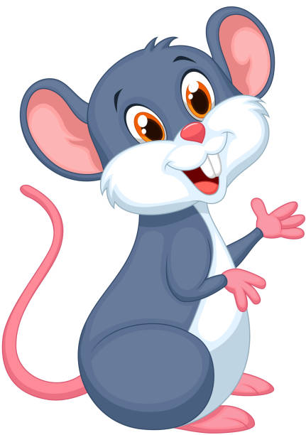 Best Cute Mouse Cartoon Waving Illustrations Royalty Free Vector