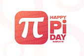 istock Happy National Pi Day. March 14. Holiday concept. Template for background, banner, card, poster with text inscription. Vector EPS10 illustration. 1301399148