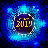 Vector of Happy New Year 2018 with dot pattern background. EPS AI 10 file format.