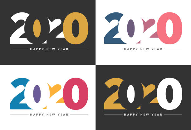 Abstract gradient Happy New Year 2020 Backgrounds for your Christmas. EPS 10 vector illustration, contains transparencies. High resolution jpeg file included.