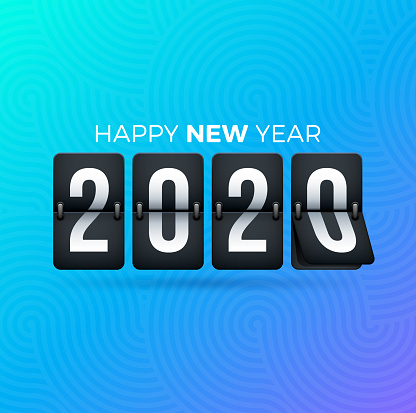 Happy New Year 2020 Flip Clock