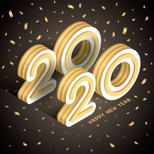 Best Happy New Year 2020 Vector Illustrations, Royalty