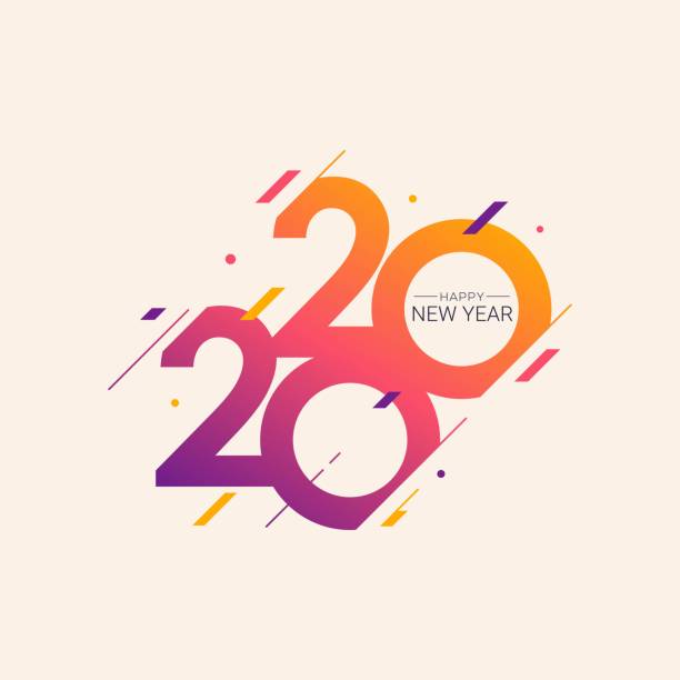 Happy New Year 2020 vector illustration Happy New Year 2020 vector illustration for banner, flyer and greeting card 2020 stock illustrations