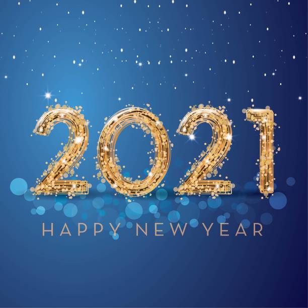 幸せな新年2021 - happy new year点のイラスト素材／クリップアート素材／マンガ素材／アイコン素材