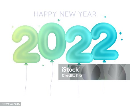 istock Happy New Year 2022 Celebration Balloons 1329540936