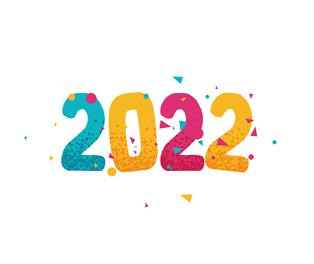 Happy New Year 2022 Colorful Number Stock Illustration - Download ...
