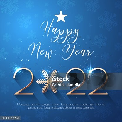 istock Happy New Year 2022 holiday vector text design 1341427954