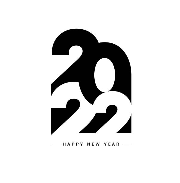 Happy New Year 2022 text design background for your Christmas vector art illustration