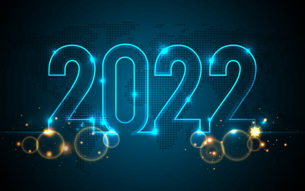 illustrations, cliparts, dessins animés et icônes de contexte de bonne année 2022 - voeux 2022