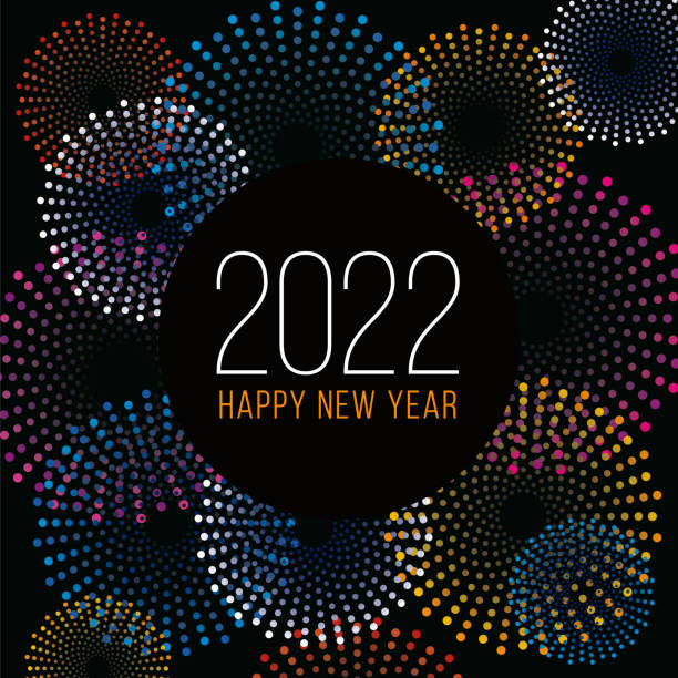 Happy New Year Background with Fireworks. Winter holiday design template. Happy New Year Background with Fireworks. Winter holiday design template. Stock illustration fireworks background stock illustrations