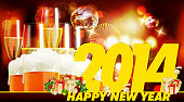 Happy New Year Celebrations Background. Each element in a separate layers. Very easy to edit vector EPS10 file. It has transparency layers with blend effects.