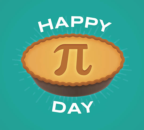 Happy Pi Day Happy Pi Day concept illustration. EPS 10 file. Transparency effects used on highlight elements. sweet pie stock illustrations