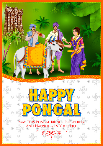 Happy Pongal Holiday Harvest Festival Of Tamil Nadu South Happy Pongal Holiday Harvest Festival Of Tamil Nadu South