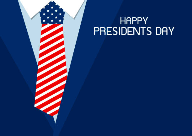 快樂總統日美國領帶向量插畫設計 - 總統 幅插畫檔、美工圖案、卡通及圖標