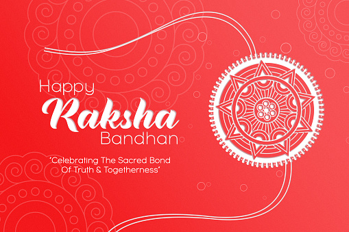 Happy Raksha Bandhan getting .Creative illustration,sale banner or sale poster . vector