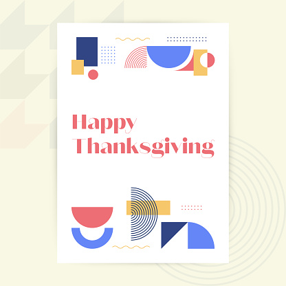 Happy Thanksgiving. Modern Design Brochure, Poster, Flyer, Presentation Template Vector Illustration