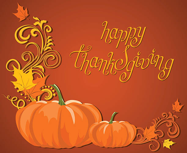 Best Happy Thanksgiving Words Illustrations, Royalty-Free Vector ...