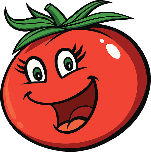 Happy Tomato Happy Tomato tomato cartoon stock illustrations