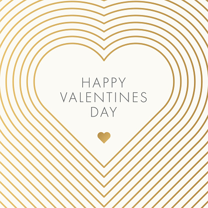 Happy Valentines Day. Beautiful modern greeting card. Stock illustration