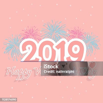 istock 2019 happy valentinesday with firework 1128174090