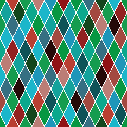 Harlequin 'Mardi Gras' seamless pattern background