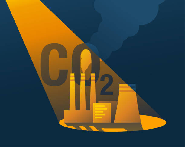 co2有害排出の地球規模問題 - 脱炭素点のイラスト素材／クリップアート素材／マンガ素材／アイコン素材