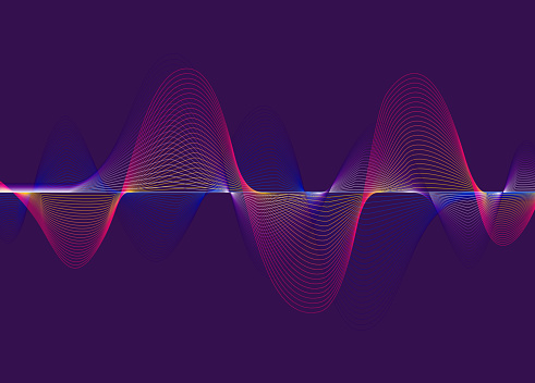 Harmonic Spectrum Sound Waves Stock Illustration - Download Image Now