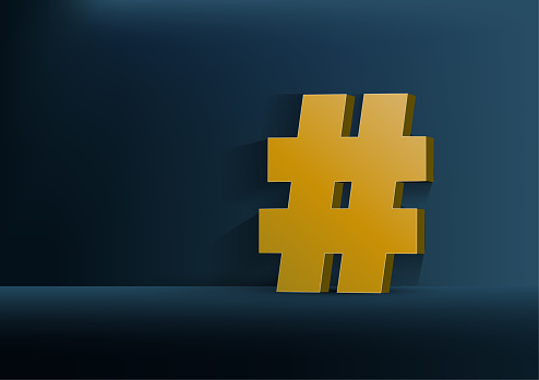 Hashtag Icon On Cool Background Stock Illustration Hashtag Icon On Cool Background Stock Illustration