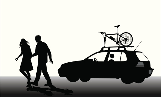 Have Bike Will Travel Vector Silhouette