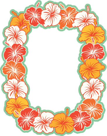 Hawaiian Hibiscus Wreath Background