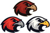 istock Hawk Eagle mascot heads 165815870
