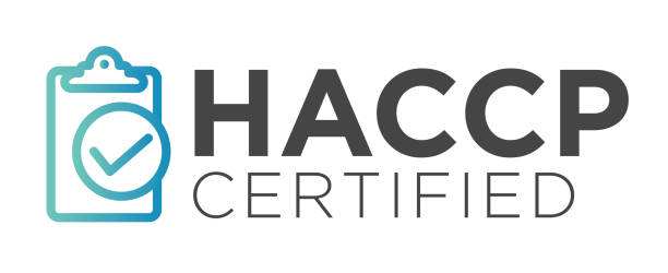ilustrações de stock, clip art, desenhos animados e ícones de haccp - hazard analysis critical control points icon with award or checkmark - haccp