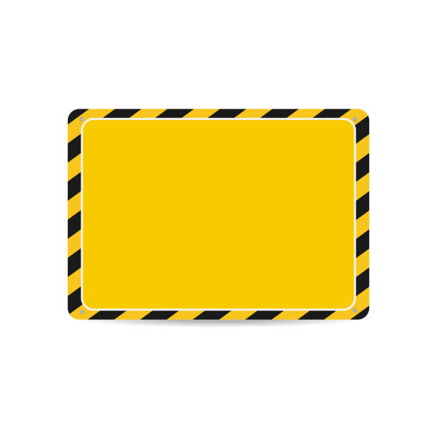 Hazard frame. Caution frame with black and yellow stripes Hazard frame. Caution frame with black and yellow stripes. Vector traffic borders stock illustrations