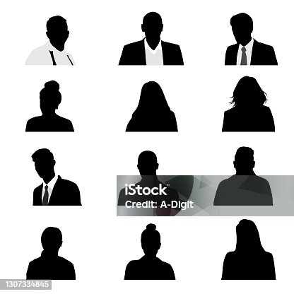 istock Head And Shoulders Zoom Call Participants 1307334845