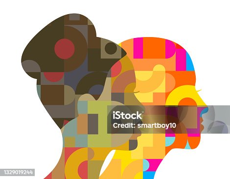 istock Head Profile Pattern 1329019244