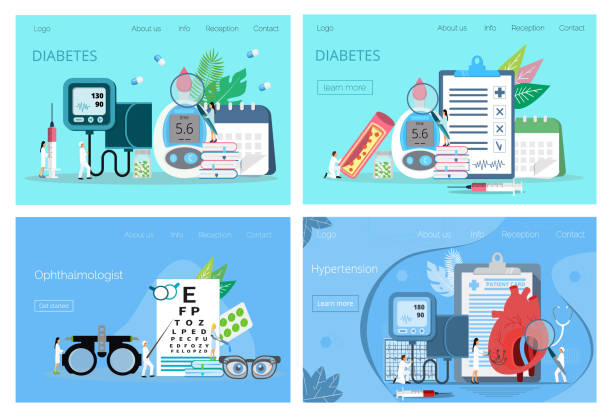ilustrações de stock, clip art, desenhos animados e ícones de health concept of hypotension and hypertension disease - diabetes